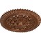 Ekena Millwork York Ceiling Medallion (Fits Canopies up to 3 5/8"), 21 5/8"OD x 2 1/2"P, Polished Copper CM21YOPOS - alternate 3